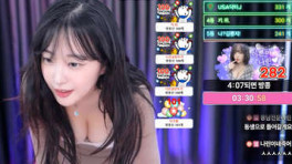 하나린 리액션 중에 유륜 노출